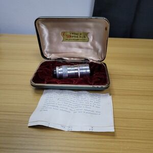 Sun Optical Telephoto Lens f/1.9 1-1/2 38mm D Mount 8mm Movie Camera Lens w/ Box